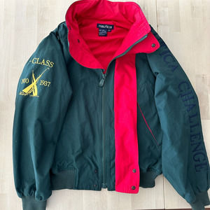 Vintage Nautica Challenge Jacket Mens Small Spellout Windbreaker J Class Sailing